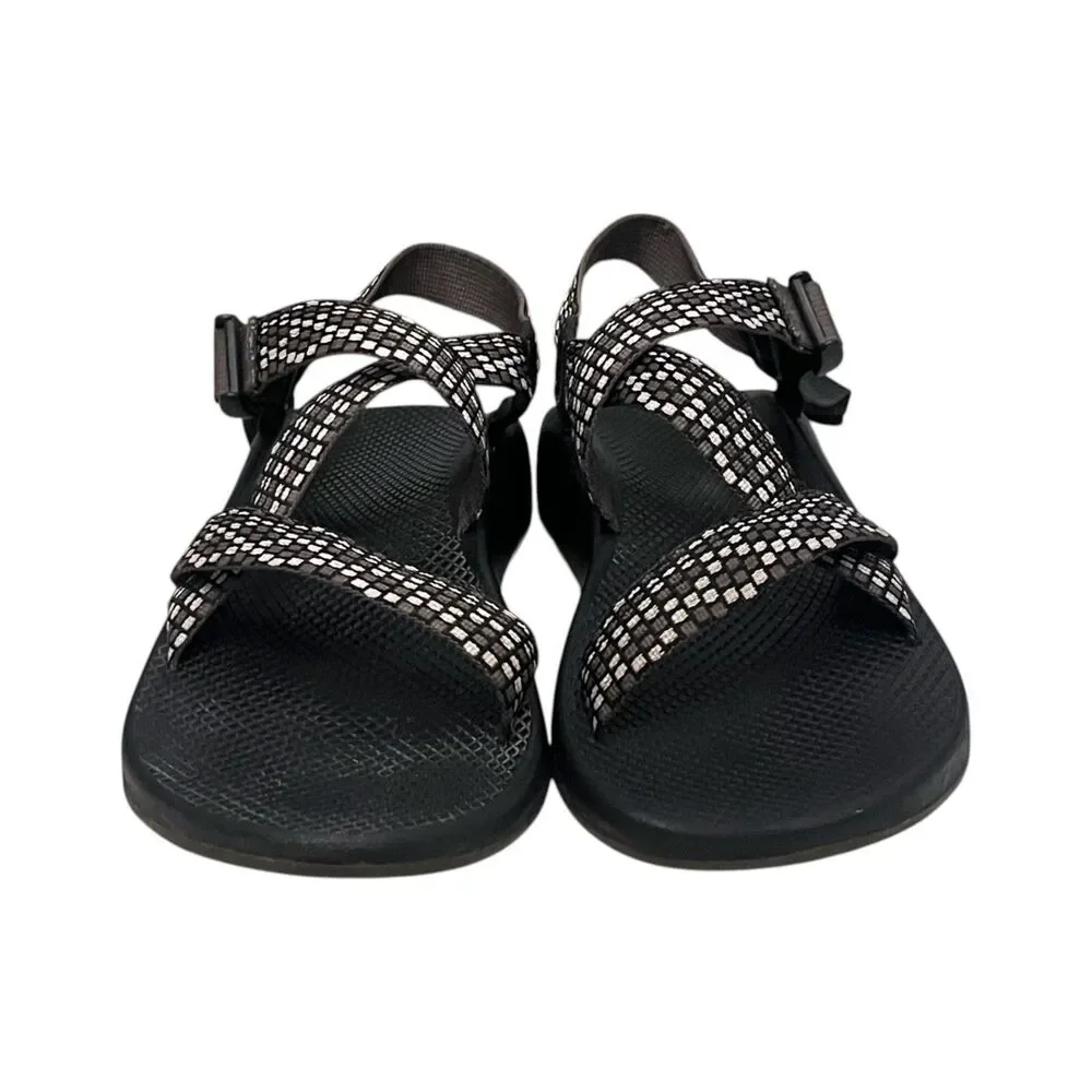 Chaco ZX/1 Sandals Mens 12 Black White Strappy Hiking Water Sport Outdoor